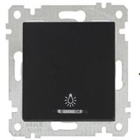 RİTA MEK TUŞ IŞIKLI ÇAĞIRMA(220V)(VİDALI) SİYAH 1